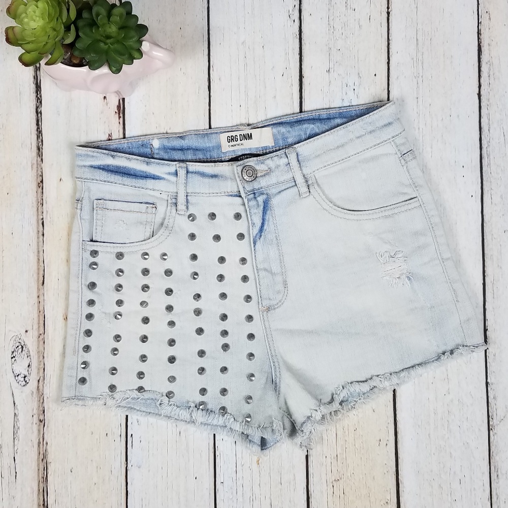Retro High Waist Cutt Off Denim Shorts Sz 5